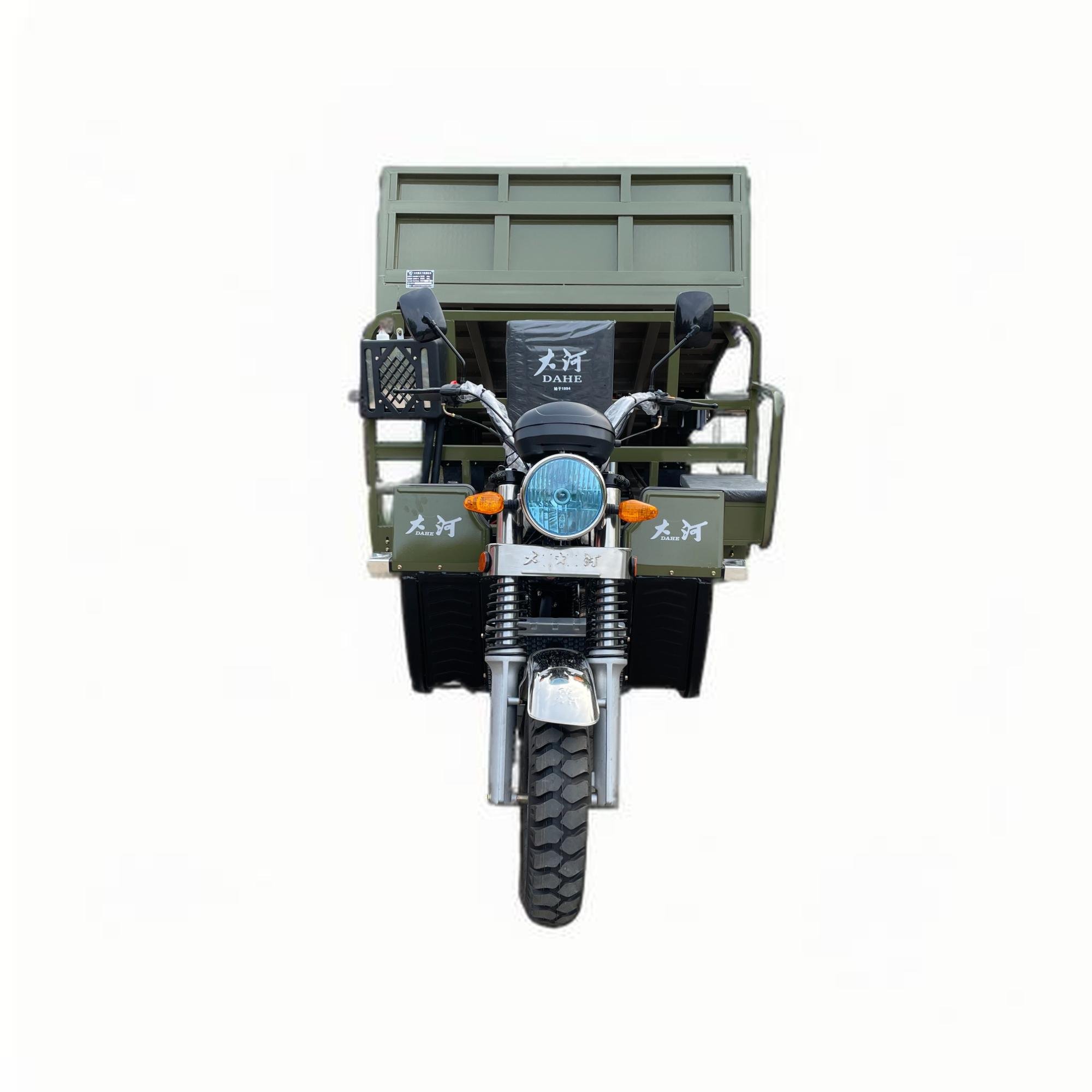 Factory Dual Water Cooled Engines Self-unloading Gasoline Motor Motorcycle Cargo Tricyclel